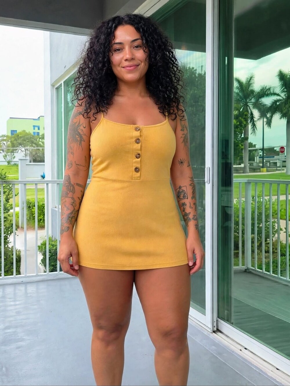 Forever 21 yellow mini dress